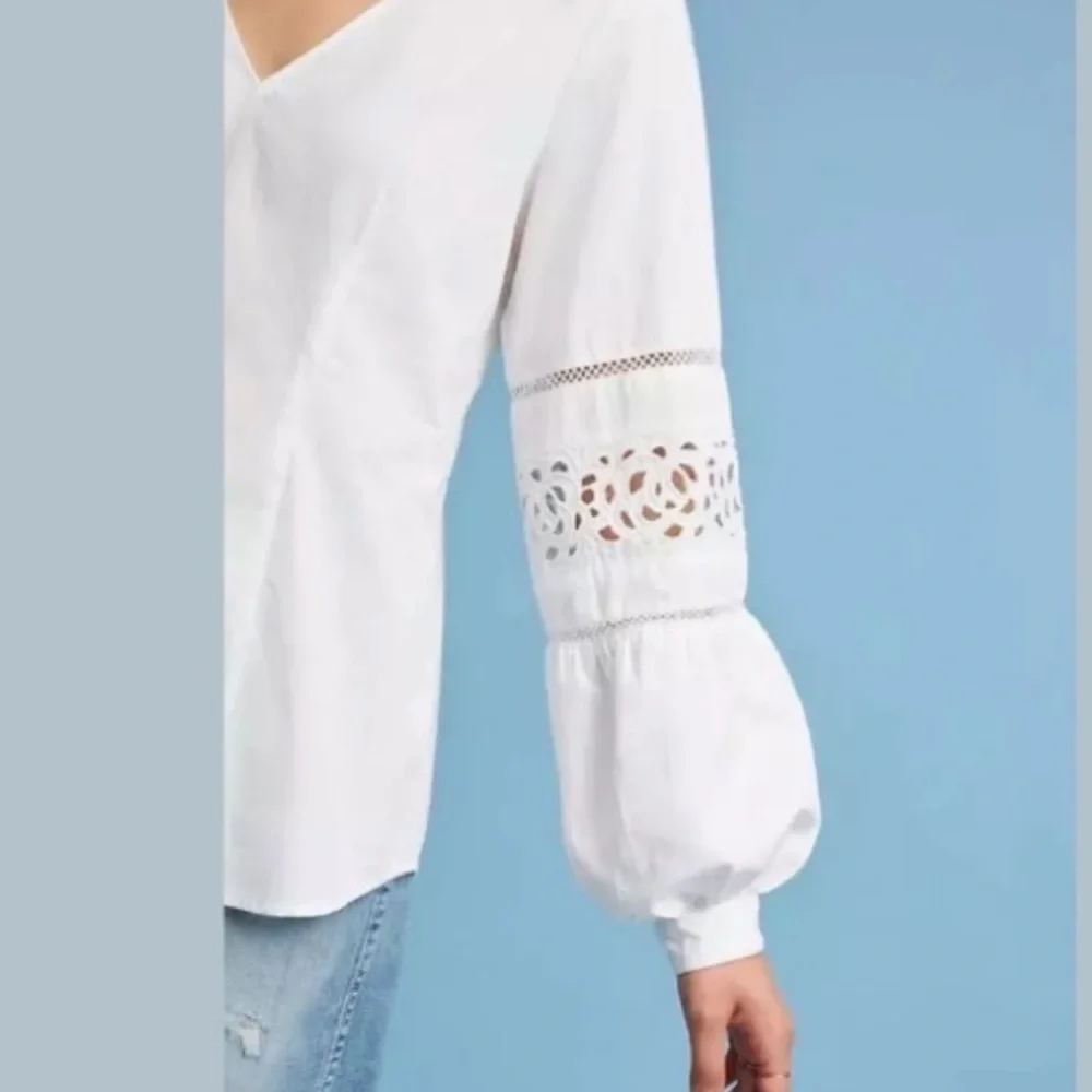 Vintage Western Shirt lace peasant sleeve  cottage boho fairy top